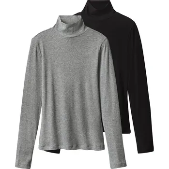 Dámský svetr esmara® Dámský žebrovaný rolák, 2 kusy (černá/šedá, S(36/38))