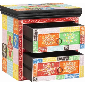 Noční stolek Noční skříňka se zásuvkou Vícebarevný 40 x 30 x 40 cm IM_4017588