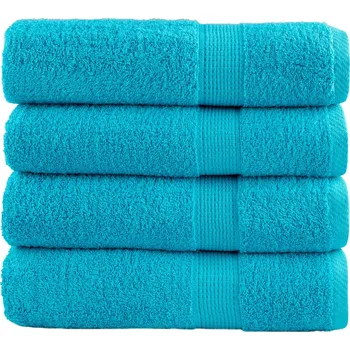 Utěrka Premium ručníky SOLUND 4 ks tyrkysové 70 x 140 cm 600 g/m² IM_137453