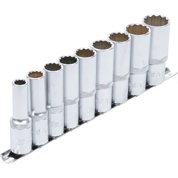 Ruční nářadí Hlavice 1/2” prodloužené 12hranné, vel. 10-24 mm, sada 9 ks - BGS 5253