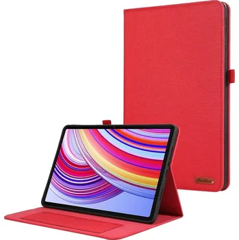 Pouzdro na tablet VSECHNONAMOBIL 78921 FABRIC Zaklápěcí kryt pro Xiaomi Redmi Pad Pro / Pad Pro 5G červený