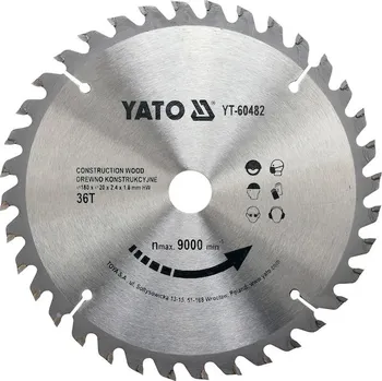 Pilový kotouč Kotouč na dřevo YATO YT-60482