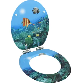 WC sedátko WC sedátko s funkcí pomalého sklápění MDF podmořský motiv IM_146916