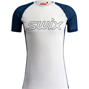 Pánské tričko Pánské tričko Swix RaceX Light SS Baselayer Bright White/Lake Blue XL