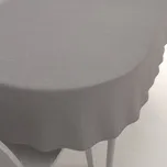 Dekorační oválný ubrus BKR-503 Šedý režný 100x160 cm