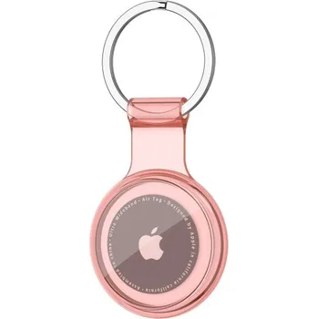 Lokátor Voděodolný TPU držák pro Apple AirTag ochranný kryt proti ztrátě pro psa kočku domácí mazlíčky obojek klíče a sledovací zařízení růžová