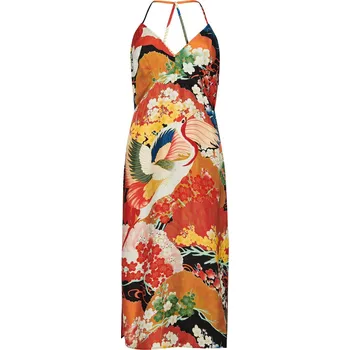 Dámské šaty Dámské Šaty SUPERDRY VINTAGE MIDI HALTER SLIP DRESS W8011293A8XY – Multicolor XL