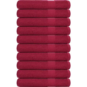 Utěrka Saunové osušky FROGN 10 ks bordó 80x200 cm 360 g/m² IM_136745
