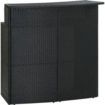 Zahradní stůl Zahradní barový stůl černý 120 x 55 x 110 cm polyratan IM_313468