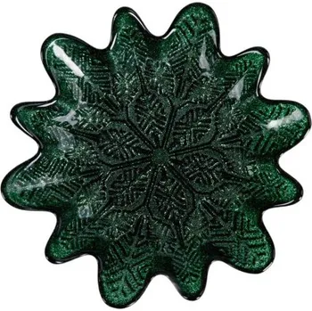 Vánoční ozdoba Dekorační talíř BLITS zelený 721298