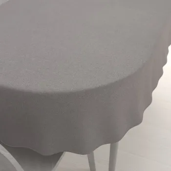 ubrus Dekorační oválný ubrus BKR-503 Šedý režný 50x100 cm