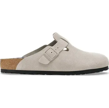 Pánské pantofle Semišové pantofle Birkenstock Boston Varsity pánské, šedá barva, 1030622 90X, EUR 42