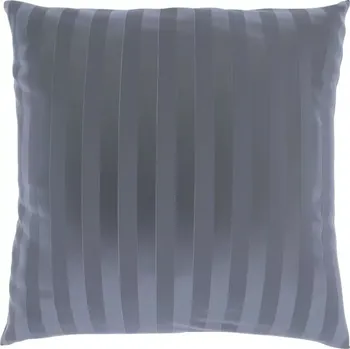 Povlak na dekorativní polštářek Kvalitex Povlak na polštář saténový s proužkem, TMAVĚ ŠEDÝ
