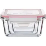 Dóza na potraviny čtvercová, borosilikátové sklo/PP, Clip, sada 3 ks - MagicHome