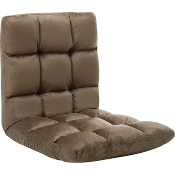 Zahradní lehátko Skládací lenoška na podlahu taupe mikrovlákno IM_325253