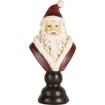 Vánoční dekorace figurka Santa Clause na hnědém stojánku I. – 7x5x15 cm