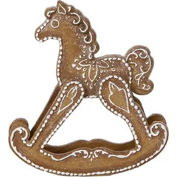 Vánoční dekorace figurka perníkového houpacího koně – 14x4x15 cm