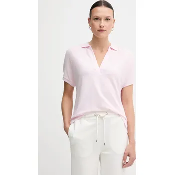 Pánské tričko Polo tričko Tommy Hilfiger růžová barva, WW0WW44512 03X, vel. XL