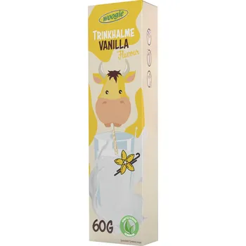 Cukrovinka Woogie Straw Vanilková brčka 10 x 6g - originál z Německa