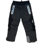 Kugo Chlapecké softshellové zateplené kalhoty s gumou v pase a manžetami černé 02 Barva: Černá, Velikost: 104