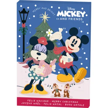 Čokoláda Only Disney Mickey Mouse adventní kalendář s mléčnou čokoládou 50 g