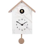 Béžovo-bílé hodiny kukačky s motivem větviček Koekoeksklok – 20x10x26 cm