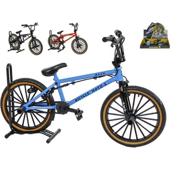 fingerboard Kolo jízdní BMX kovové prstové se stojanem 18 cm mix barev