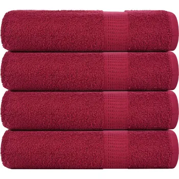 Utěrka Ručníky FROGN 4 ks bordó 50x100 cm 360 g/m² IM_136735