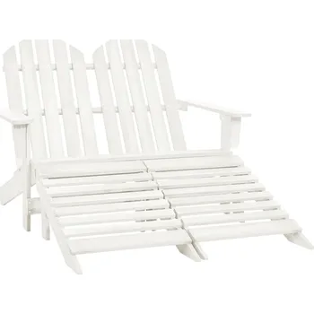 2místná zahradní židle Adirondack a podnožka jedle bílá IM_315909