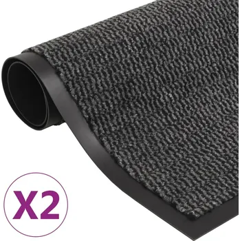 Rohožka Protiprachové rohožky 2 ks obdélník všívané 80x120 cm antracit IM_3051609