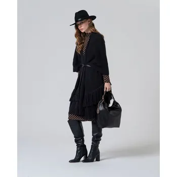 Dámské pončo Surkana 35POFE831 Dámské pončo 00 černé