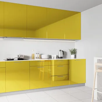 Tapeta Samolepící tapeta na nábytek zlatá vysoký lesk 500 x 90 cm PVC IM_326149