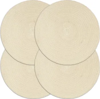 prostírání Prostírání 4 ks přírodní 38 cm kulaté bavlna IM_133842