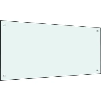 Kuchyňský mlýnek zahrada-XL vidaXL Kuchyňský panel bílý 100 x 50 cm tvrzené sklo 249461