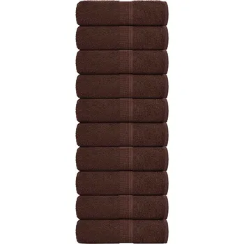 Utěrka Ručníky pro hosty FROGN 10 ks hnědé 30x50 cm 360 g/m² IM_136757