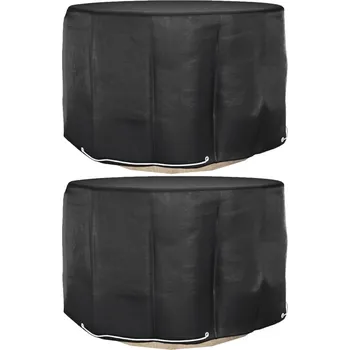 Krycí plachta Plachty na zahradní nábytek 2 ks 6 oček Ø 125 x 75 cm kulaté IM_3155343