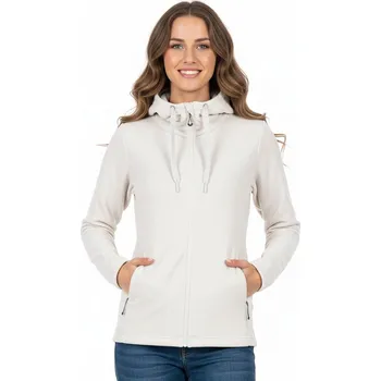 Pánská mikina Dámská zateplená turistická mikina se zipem NORTHFINDER-BRIANNE-529creamwhite Bílá L