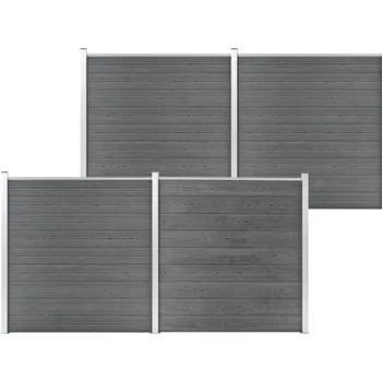 Zahradní plot WPC 699 x 186 cm šedý IM_3053227