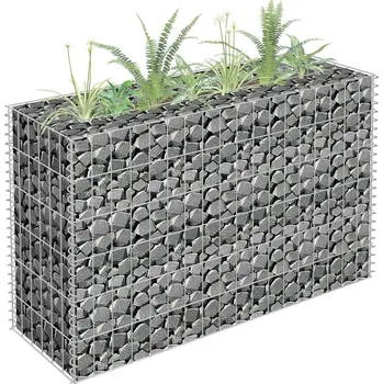Vyvýšený záhon Gabionový vyvýšený záhon pozinkovaná ocel 90 x 30 x 60 cm IM_145630