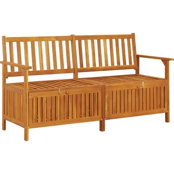 Zahradní lavice Úložná lavice 148 cm masivní akáciové dřevo IM_316743