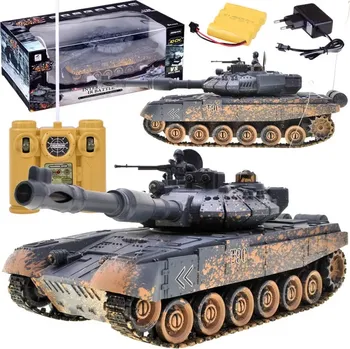 RC model tanku RC tank T-90 s otočnou věží, světly a zvuky