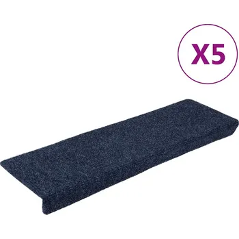 Nášlap na schod Schodové rohože samolepicí 5 ks 65 x 21 x 4 cm antracitové s obdélníkovým okrajem IM_149732