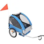 Vozík za kolo šedý a modrý 30 kg IM_91372