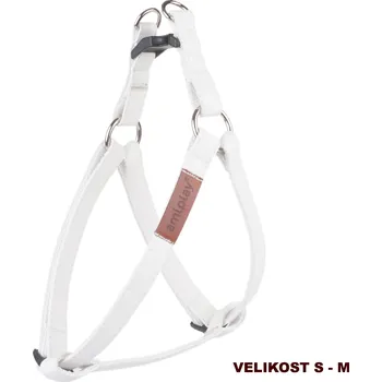 Postroj pro psa Nastavitelný postroj pro psa PARIS STEP IN bílá velikost S, M, L, XL Rozměr: XL - 50-95x2,5 cm