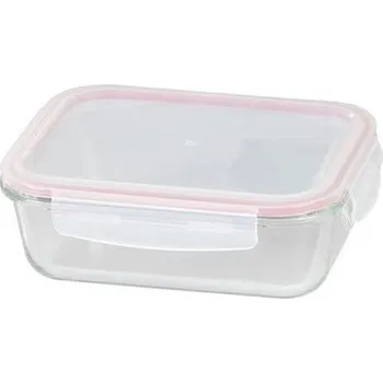 Dóza na potraviny Dóza na potraviny obdélníková skleněná 1000 ml, plastové víko s Clip uzávěrem – MagicHome