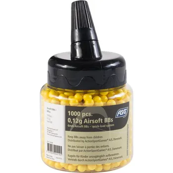 Airsoftová kulička Kuličky BB, 6 mm, ASG, 0,12 g, plastové