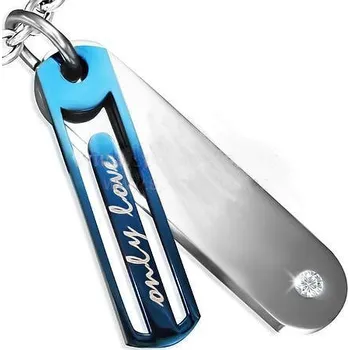 Přívěsek Přívěsek ocel Only love 52 (Šperky chirurgická ocel, dvoudílné přívěsky)