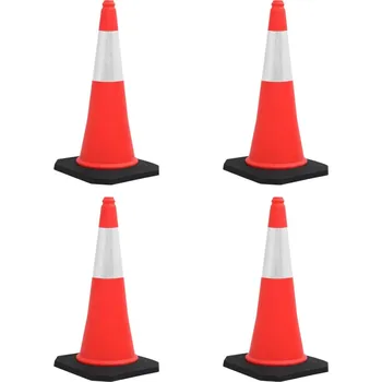 Dopravní značka Reflexní dopravní kužely s těžkými základnami 4 ks 75 cm IM_150943
