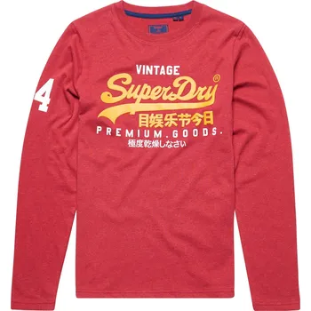 Pánská mikina Pánská Mikina SUPERDRY VINTAGE VL CLASSIC L/S TOP M6010632AOFL – Vínová M