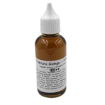 Doplněk stravy STEZA - Tinktura Ginkgo - FORTE 10x 50ml. + 1ks navíc jako dárek ! (Tinktura Jinan)